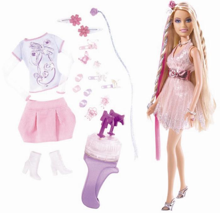 Capelli : Barbie Trecce con le extention : Barbie Giochi