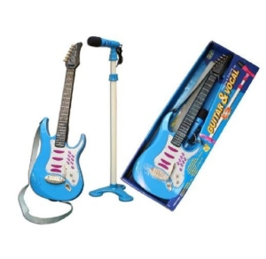 chitarra elettrica gioco musica per bambini CON MICROFONO ASTA gioco musicale 