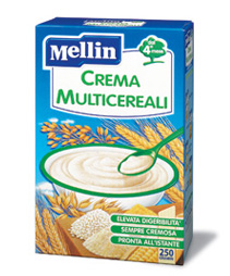 Scopri di più sull'articolo Crema Multicereali Mellin, buonissima base per la pappa ottenuta attraverso la particolare lavorazione delle farine di Mais, Riso, Frumento, Orzo e Avena