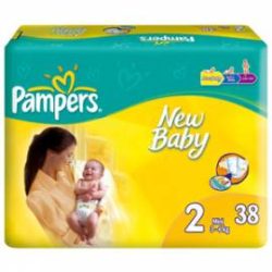 Pannolini Pampers New Baby 2 Mini 3 – 6 kg, con un sistema che cattura la pupù liquida prodotta dalle poppate