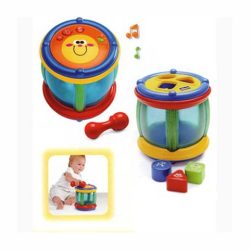 Tamburello Forme e Musica della Chicco per far giocare col tamburo  i vostri bambini dai 3 mesi in su